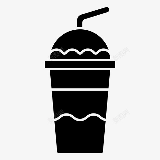 弗拉佩咖啡冷咖啡svg_新图网 https://ixintu.com 咖啡 饮料 弗拉 果汁 食品 字形 图标