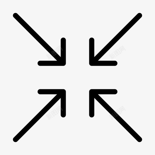 小屏幕箭头最小化svg_新图网 https://ixintu.com 屏幕 箭头 最小化 调整 大小 视图 摄影 影线 字形