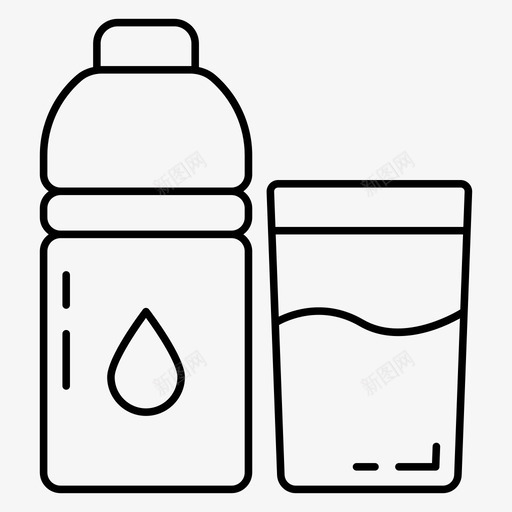 矿泉水瓶子白酒svg_新图网 https://ixintu.com 矿泉水 瓶子 白酒 奶瓶 水瓶 食品饮料 线图 图标