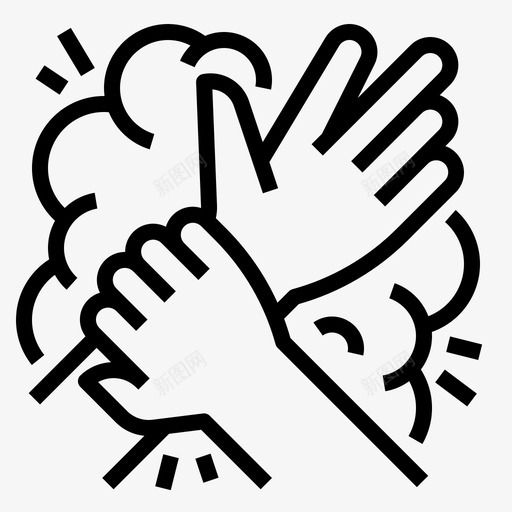 洗手健康与卫生6线性svg_新图网 https://ixintu.com 洗手 健康 卫生 线性