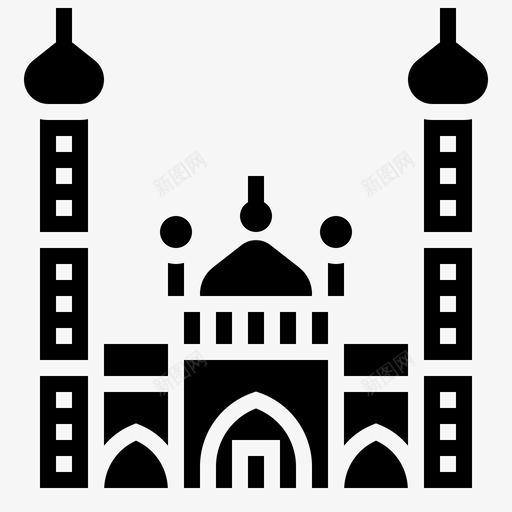 jamamasjid文化印度svg_新图网 https://ixintu.com jama masjid 文化 印度 清真寺 landmark2glyph1