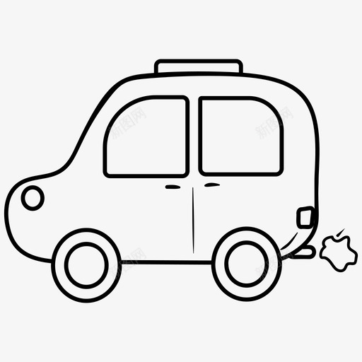 玩具车婴儿车迪基svg_新图网 https://ixintu.com 玩具车 婴儿车 迪基 手绘 儿童车 运输线 图标