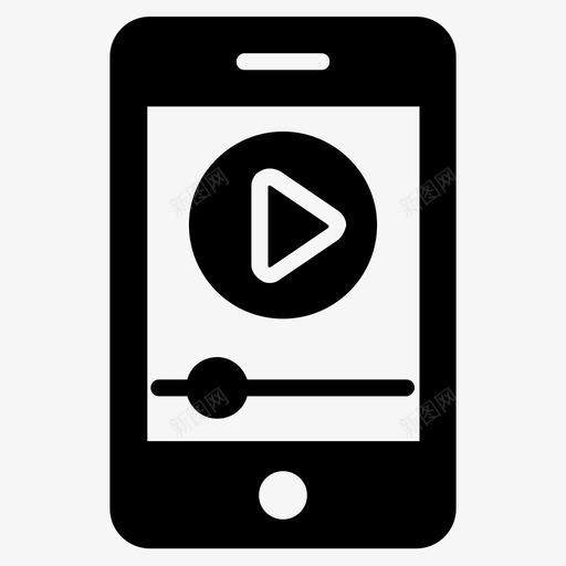 移动视频互联网视频在线视频svg_新图网 https://ixintu.com 视频 移动 互联网 在线视频 教程 播放 音乐 多媒体 字形 图标