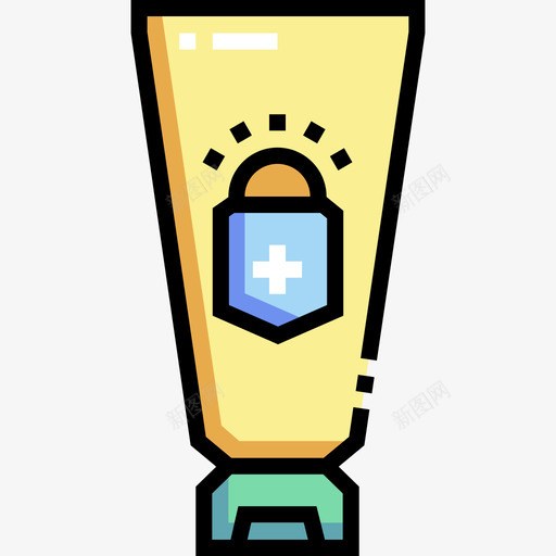 防晒霜水上运动1线性颜色svg_新图网 https://ixintu.com 防晒霜 水上运动 线性 颜色