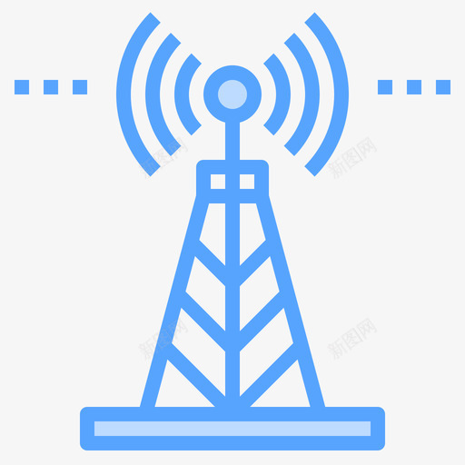 信号塔通信245蓝色svg_新图网 https://ixintu.com 信号塔 通信 蓝色