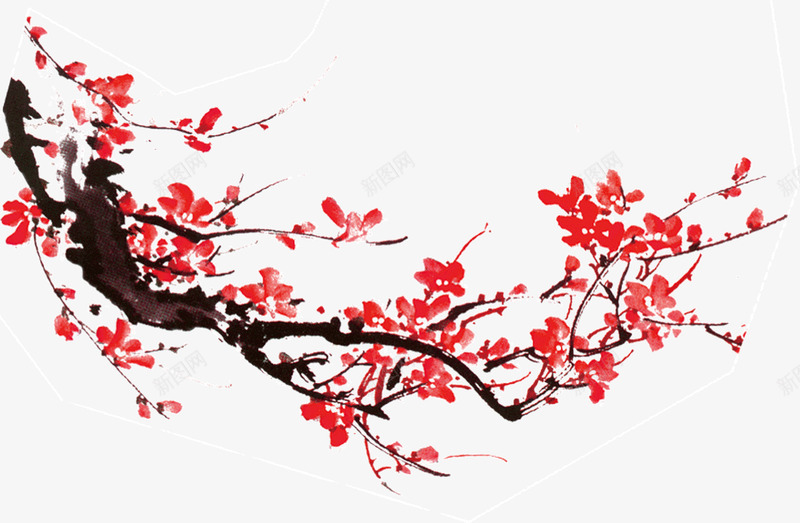 点缀梅花传统绘画动植物壁纸动植物壁纸png免抠素材_新图网 https://ixintu.com 动植物 壁纸 点缀 梅花 传统 绘画