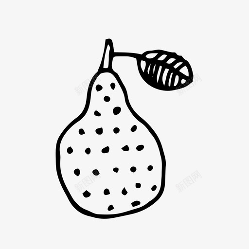梨香料食物svg_新图网 https://ixintu.com 香料 食物 水果