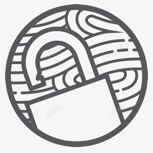 禅意打开的锁头图标UIpng_新图网 https://ixintu.com 禅意 打开 锁头 图标 UI