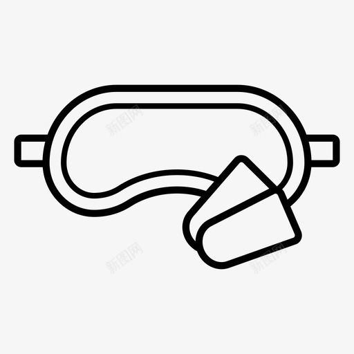 眼罩和耳塞眼罩睡眠面罩svg_新图网 https://ixintu.com 眼罩 耳塞 睡眠 面罩 飞机 旅行 旅行用 用品 旅游 机场