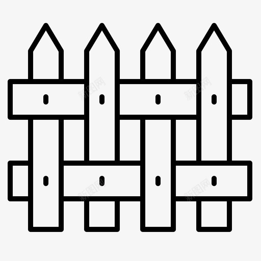 篱笆花园木材svg_新图网 https://ixintu.com 篱笆 花园 木材 工具 建筑 细线 线组