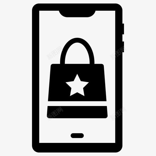 移动购物应用程序在线购买移动商务svg_新图网 https://ixintu.com 移动 购物 应用程序 在线 购买 商务 商店 在线购物 实心 矢量 矢量图