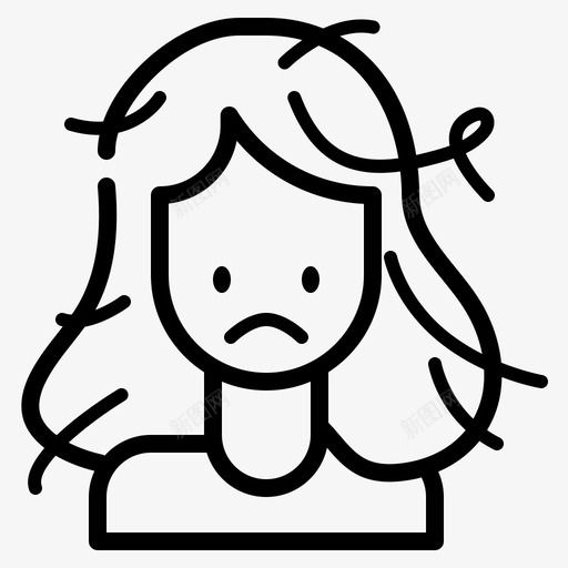 干发化身美女svg_新图网 https://ixintu.com 凌乱 化身 干发 掉发 美女 脱发
