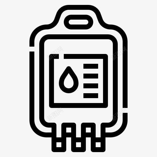血袋医用302线性svg_新图网 https://ixintu.com 血袋 医用 线性