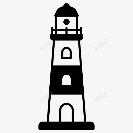 灯塔关闭海滩建筑物svg_新图网 https://ixintu.com 灯塔 关闭 海滩 建筑物 标志