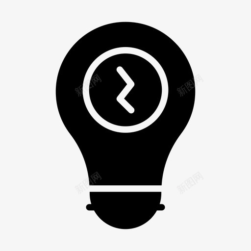 灯泡灯明亮电svg_新图网 https://ixintu.com 灯泡 明亮 电线 字形 64px
