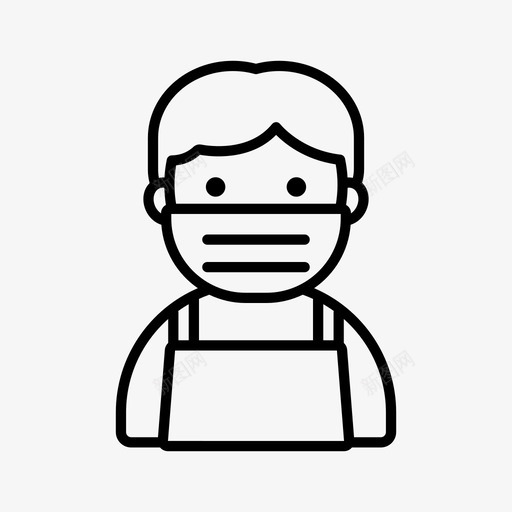 清洁工围裙口罩svg_新图网 https://ixintu.com 清洁工 围裙 口罩 工作服 清洁 垃圾