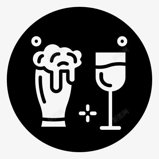 啤酒酒精瓶子svg_新图网 https://ixintu.com 啤酒 酒精 瓶子 饮料 酒吧 感谢 第一天 黑色 填充 减去 前面