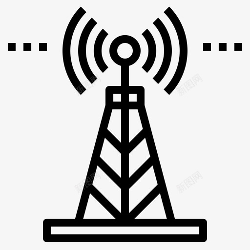 信号塔通信247线性svg_新图网 https://ixintu.com 信号塔 通信 线性