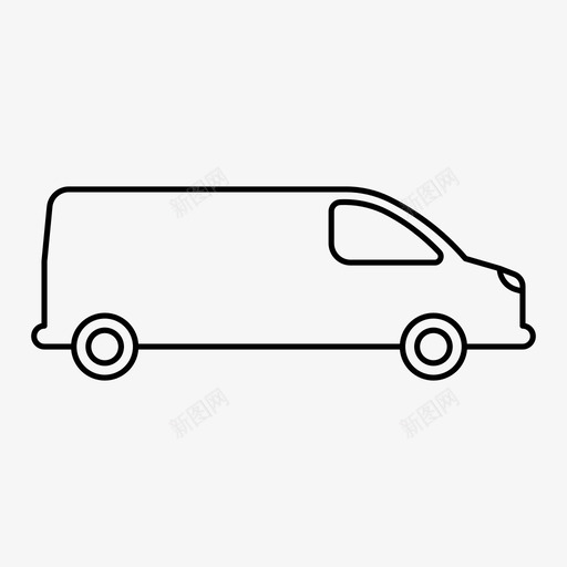 送货小货车汽车运输svg_新图网 https://ixintu.com 送货 货车 运输 汽车 轮廓