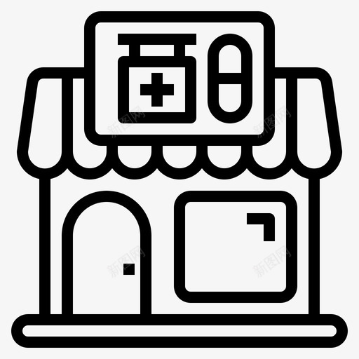 药房181号店linealsvg_新图网 https://ixintu.com 药房 181号店 lineal