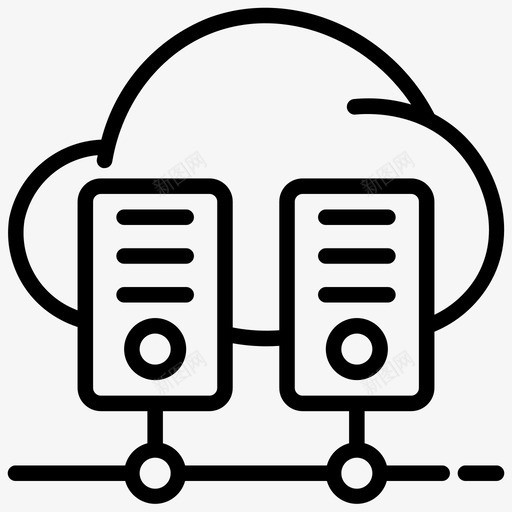云网络托管线路svg_新图网 https://ixintu.com 云网 网络 托管 线路