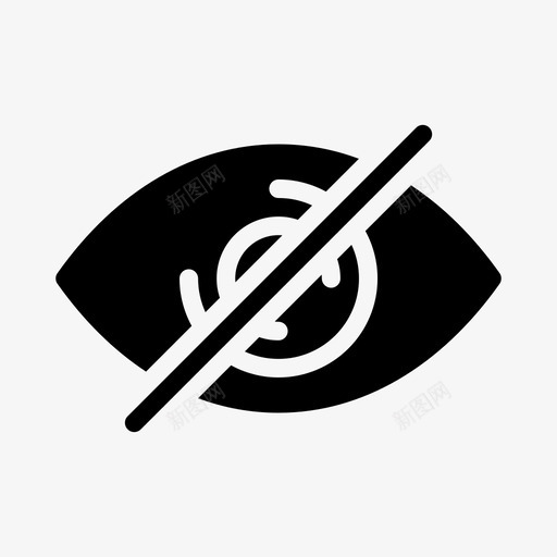 眼睛看不见眼球隐藏svg_新图网 https://ixintu.com 眼睛 看不见 眼球 隐藏 不可 可见 互联网 安全线 字形