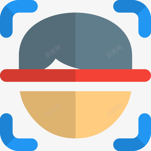 面部扫描网络应用安全平面svg_新图网 https://ixintu.com 面部 扫描 网络应用 安全 平面