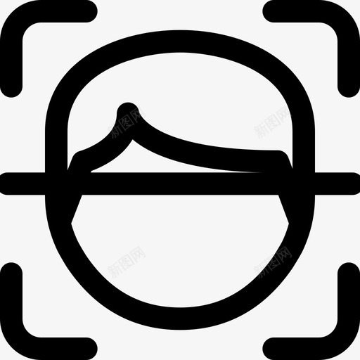 面部扫描网络应用安全3线性svg_新图网 https://ixintu.com 面部 扫描 网络应用 安全 线性