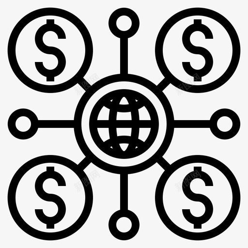 网络货币141线性svg_新图网 https://ixintu.com 网络 货币 线性