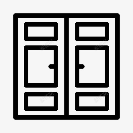 木门建筑进入svg_新图网 https://ixintu.com 建筑 木门 进入 工业 线雕文