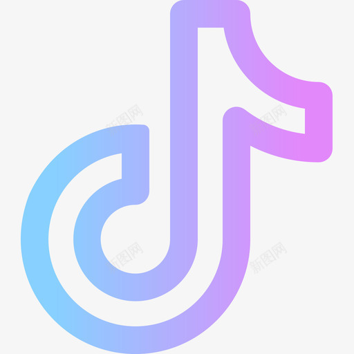 TikTok社交媒体95梯度svg_新图网 https://ixintu.com Tik Tok 媒体 抖音 梯度 社交