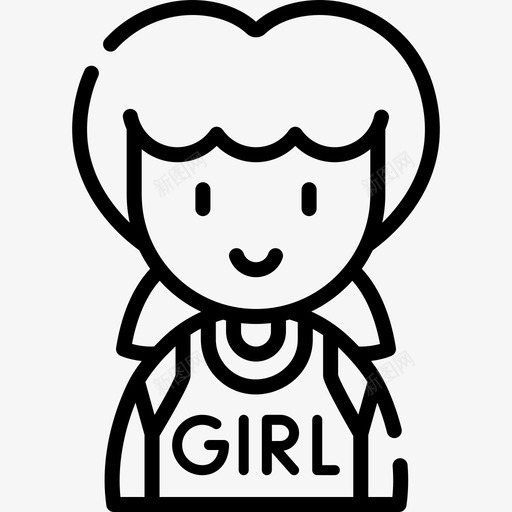 女孩国际儿童节5直系svg_新图网 https://ixintu.com 女孩 国际儿童节 直系