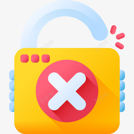挂锁网络安全54彩色svg_新图网 https://ixintu.com 挂锁 网络安全 彩色