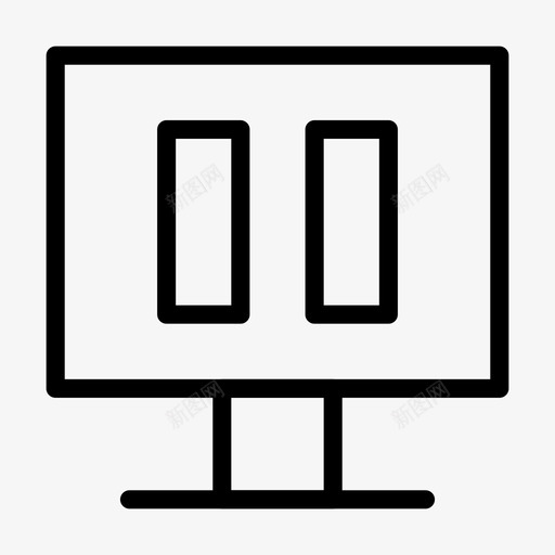 控制桌面暂停svg_新图网 https://ixintu.com 控制 桌面 暂停 播放器 计算机 设备 电子设备 常规 行集