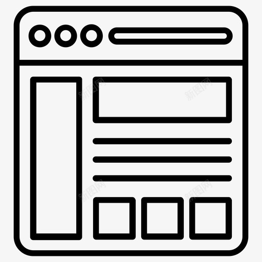 网页界面浏览器网页内容svg_新图网 https://ixintu.com 网页 界面 浏览器 内容 网页设计 布局 网页模板 摄影 平面设计 线条 图标