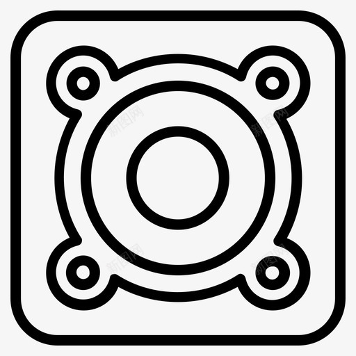 低音扬声器音频播放器音乐播放器svg_新图网 https://ixintu.com 扬声器 播放器 音乐 系统 低音 音频 音响 立体声 多媒体 线路 图标