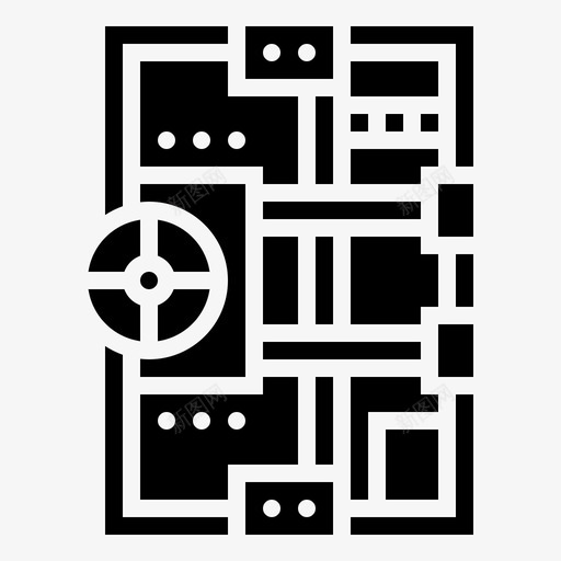 银行金库门保险箱svg_新图网 https://ixintu.com 银行 金库 保险箱 保安 侦探