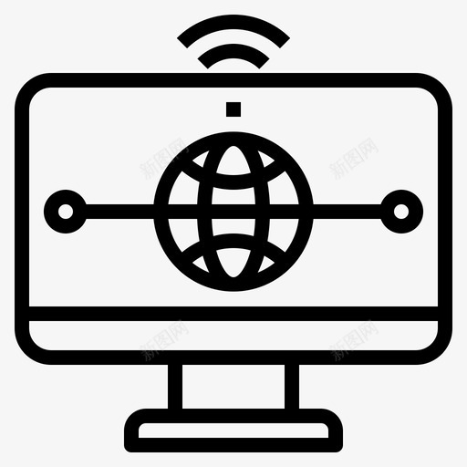 互联网通信247线性svg_新图网 https://ixintu.com 互联网 通信 线性