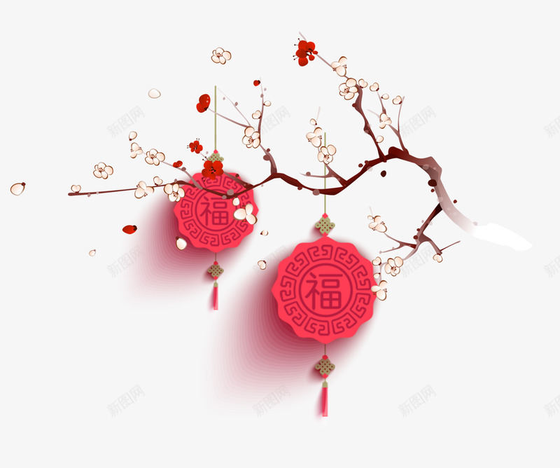 春节梅花动植物壁纸动植物壁纸png免抠素材_新图网 https://ixintu.com 动植物 壁纸 春节 梅花