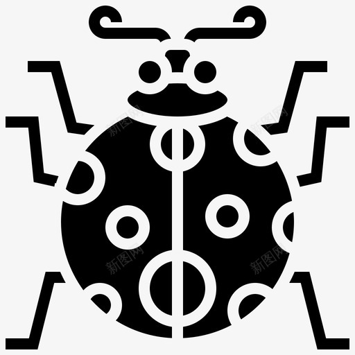 瓢虫甲虫花园svg_新图网 https://ixintu.com 瓢虫 甲虫 花园 昆虫 斑点 不安全
