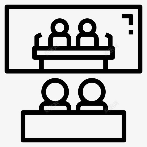 视频会议通信247线性svg_新图网 https://ixintu.com 视频会议 通信 线性