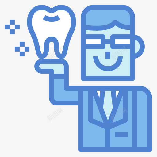 牙医健康114蓝色svg_新图网 https://ixintu.com 牙医 健康 蓝色