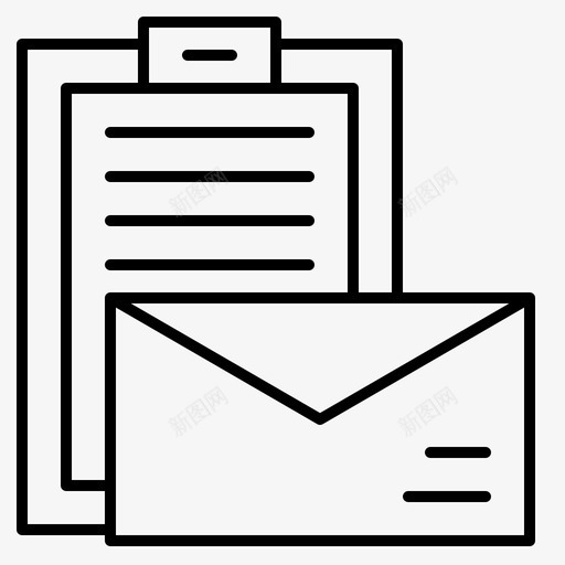 纸张纸板业务svg_新图网 https://ixintu.com 业务 纸张 纸板 电子邮件 细线