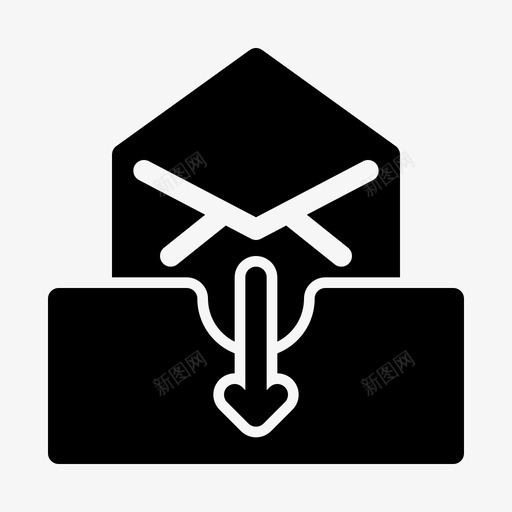 收件箱空下载邮件svg_新图网 https://ixintu.com 收件箱 下载 邮件 通讯