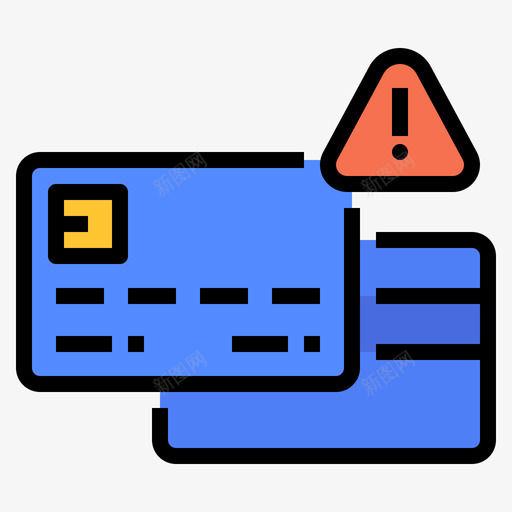 信用卡风险管理5线性颜色svg_新图网 https://ixintu.com 信用卡 风险管理 线性 颜色