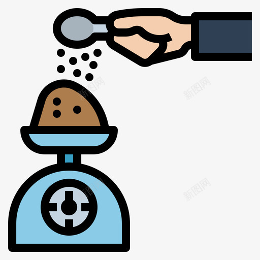 体重秤烹饪134线性颜色svg_新图网 https://ixintu.com 体重 烹饪 线性 颜色