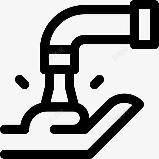 水洗手34线性svg_新图网 https://ixintu.com 洗手 线性
