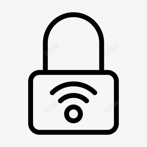 锁定信号专用保护svg_新图网 https://ixintu.com 锁定 信号 专用 保护 安全 网络 络线 字形