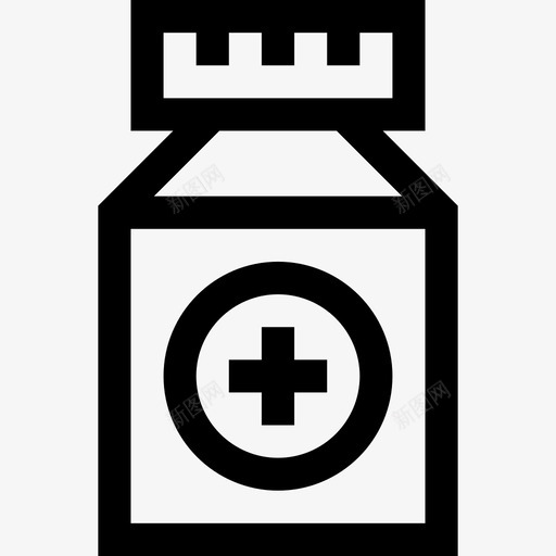 瓶药品65线性svg_新图网 https://ixintu.com 药品 线性