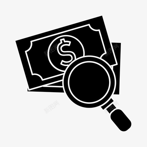纸币分析商业金融svg_新图网 https://ixintu.com 纸币 分析 商业 金融